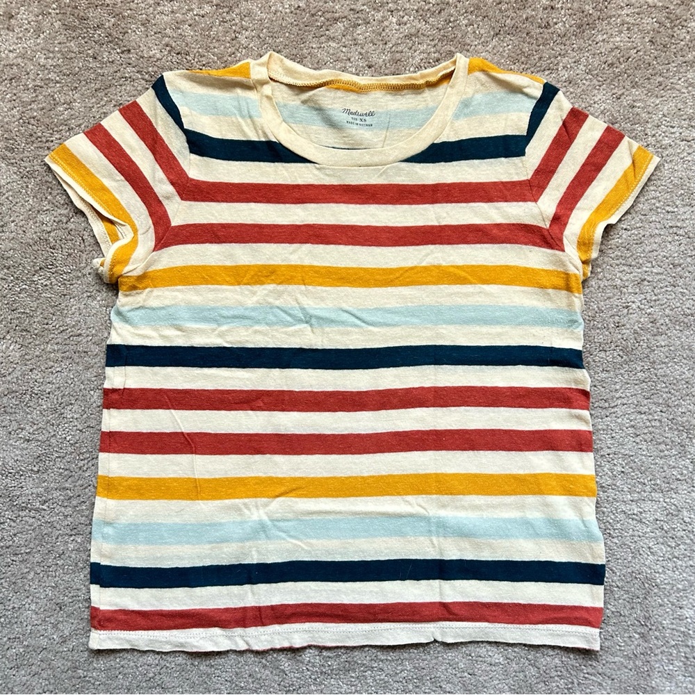 Colorful Striped Madewell T-Shirt